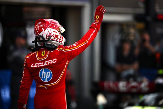 Charles Leclerc (MON) Ferrari celebrates his pole position in qualifying parc ferme.
25.05.2024. Formula 1 World Championship, Rd 8, Monaco Grand Prix, Monte Carlo, Monaco, Qualifying Day.
- www.xpbimages.com, EMail: requests@xpbimages.com © Copyright: Price / XPB Images