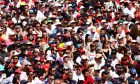 Circuit atmosphere - fans in the grandstand. 25.05.2024. Formula 1 World Championship, Rd 8, Monaco Grand Prix, Monte Carlo, Monaco, Qualifying Day. - www.xpbimages.com, EMail: requests@xpbimages.com © Copyright: Coates / XPB Images
