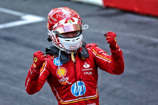 Race winner Charles Leclerc (MON) Ferrari celebrates in parc ferme.
26.05.2024. Formula 1 World Championship, Rd 8, Monaco Grand Prix, Monte Carlo, Monaco, Race Day.
- www.xpbimages.com, EMail: requests@xpbimages.com © Copyright: Batchelor / XPB Images