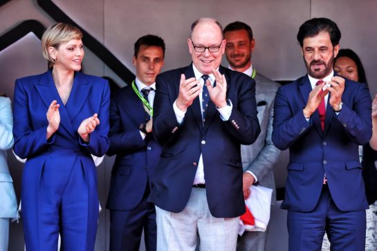 (L to R): Princess Charlene of Monaco; HSH Prince Albert of Monaco (MON); and Mohammed Bin Sulayem (UAE) FIA President, on the podium.
26.05.2024. Formula 1 World Championship, Rd 8, Monaco Grand Prix, Monte Carlo, Monaco, Race Day.
- www.xpbimages.com, EMail: requests@xpbimages.com © Copyright: Batchelor / XPB Images