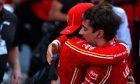 Race winner Charles Leclerc (MON) Ferrari celebrates with team mate Carlos Sainz Jr (ESP) Ferrari in parc ferme. 26.05.2024. Formula 1 World Championship, Rd 8, Monaco Grand Prix, Monte Carlo, Monaco, Race Day. - www.xpbimages.com, EMail: requests@xpbimages.com © Copyright: Coates / XPB Images
