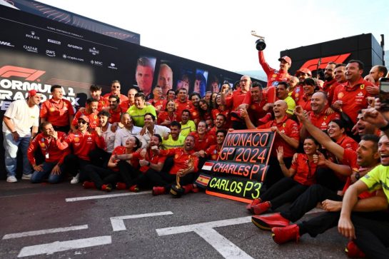 Race winner Charles Leclerc (MON) Ferrari celebrates with the team.
26.05.2024. Formula 1 World Championship, Rd 8, Monaco Grand Prix, Monte Carlo, Monaco, Race Day.
- www.xpbimages.com, EMail: requests@xpbimages.com © Copyright: Price / XPB Images