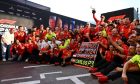 Race winner Charles Leclerc (MON) Ferrari celebrates with the team. 26.05.2024. Formula 1 World Championship, Rd 8, Monaco Grand Prix, Monte Carlo, Monaco, Race Day. - www.xpbimages.com, EMail: requests@xpbimages.com © Copyright: Price / XPB Images