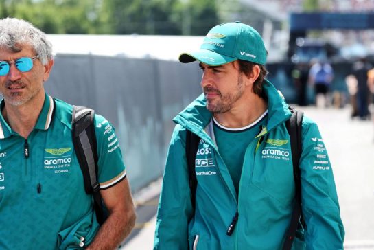 Fernando Alonso (ESP) Aston Martin F1 Team.
07.06.2024. Formula 1 World Championship, Rd 9, Canadian Grand Prix, Montreal, Canada, Practice Day.
- www.xpbimages.com, EMail: requests@xpbimages.com © Copyright: Bearne / XPB Images