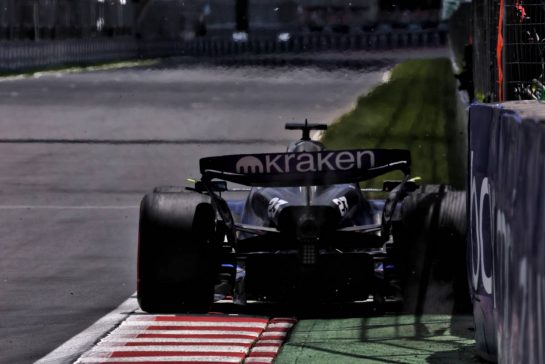 Alexander Albon (THA) Williams Racing FW46 hits the wall of champions in the third practice session.
08.06.2024. Formula 1 World Championship, Rd 9, Canadian Grand Prix, Montreal, Canada, Qualifying Day.
- www.xpbimages.com, EMail: requests@xpbimages.com © Copyright: Charniaux / XPB Images