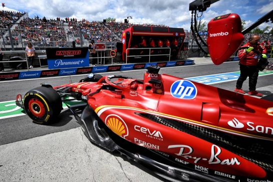 Charles Leclerc (MON) Ferrari SF-24 leaves the pits.
08.06.2024. Formula 1 World Championship, Rd 9, Canadian Grand Prix, Montreal, Canada, Qualifying Day.
- www.xpbimages.com, EMail: requests@xpbimages.com © Copyright: Price / XPB Images