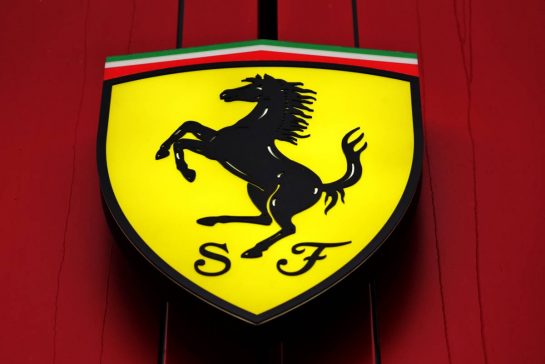 Ferrari logo.
20.06.2024. Formula 1 World Championship, Rd 10, Spanish Grand Prix, Barcelona, Spain, Preparation Day.
- www.xpbimages.com, EMail: requests@xpbimages.com © Copyright: Rew / XPB Images
