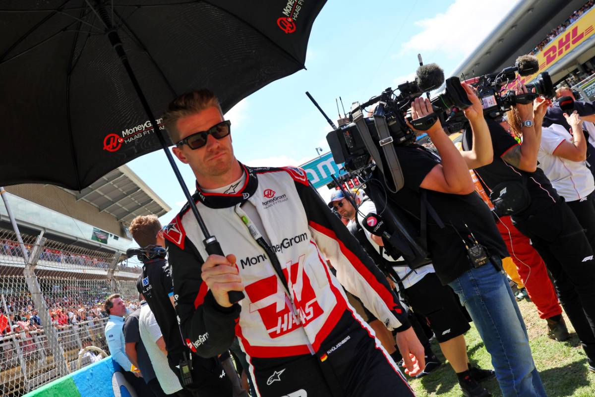 Nico Hulkenberg (GER) Haas F1 Team on the grid. 23.06.2024. Formula 1 World Championship, Rd 10, Spanish Grand Prix, Barcelona, Spain, Race Day. - www.xpbimages.com, EMail: requests@xpbimages.com © Copyright: Batchelor / XPB Images