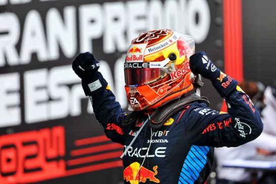 Race winner Max Verstappen (NLD) Red Bull Racing celebrates in parc ferme.
23.06.2024. Formula 1 World Championship, Rd 10, Spanish Grand Prix, Barcelona, Spain, Race Day.
- www.xpbimages.com, EMail: requests@xpbimages.com © Copyright: Batchelor / XPB Images