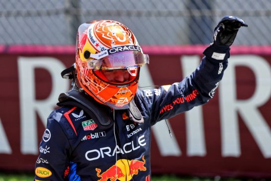 Race winner Max Verstappen (NLD) Red Bull Racing celebrates in Sprint parc ferme.
29.06.2024. Formula 1 World Championship, Rd 11, Austrian Grand Prix, Spielberg, Austria, Sprint and Qualifying Day.
- www.xpbimages.com, EMail: requests@xpbimages.com © Copyright: Batchelor / XPB Images