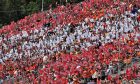 Circuit atmosphere - fans in the grandstand. 30.06.2024. Formula 1 World Championship, Rd 11, Austrian Grand Prix, Spielberg, Austria, Race Day. - www.xpbimages.com, EMail: requests@xpbimages.com © Copyright: Bearne / XPB Images
