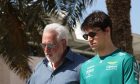 (L to R): Lawrence Stroll (CDN) Aston Martin F1 Team Investor with his son Lance Stroll (CDN) Aston Martin F1 Team. 02.03.2023. Formula 1 World Championship, Rd 1, Bahrain Grand Prix, Sakhir, Bahrain, Preparation Day. - www.xpbimages.com, EMail: requests@xpbimages.com © Copyright: Bearne / XPB Images