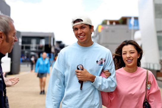(L to R): Alexander Albon (THA) Williams Racing with his girlfriend Muni Lily He (CHN) Professional Golfer.
04.07.2024. Formula 1 World Championship, Rd 12, British Grand Prix, Silverstone, England, Preparation Day.
- www.xpbimages.com, EMail: requests@xpbimages.com © Copyright: Bearne / XPB Images