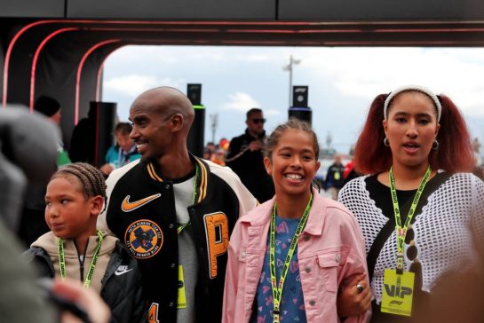 Mo Farah (GBR) Retired Athlete with his family.
07.07.2024. Formula 1 World Championship, Rd 12, British Grand Prix, Silverstone, England, Race Day.
- www.xpbimages.com, EMail: requests@xpbimages.com © Copyright: Rew / XPB Images