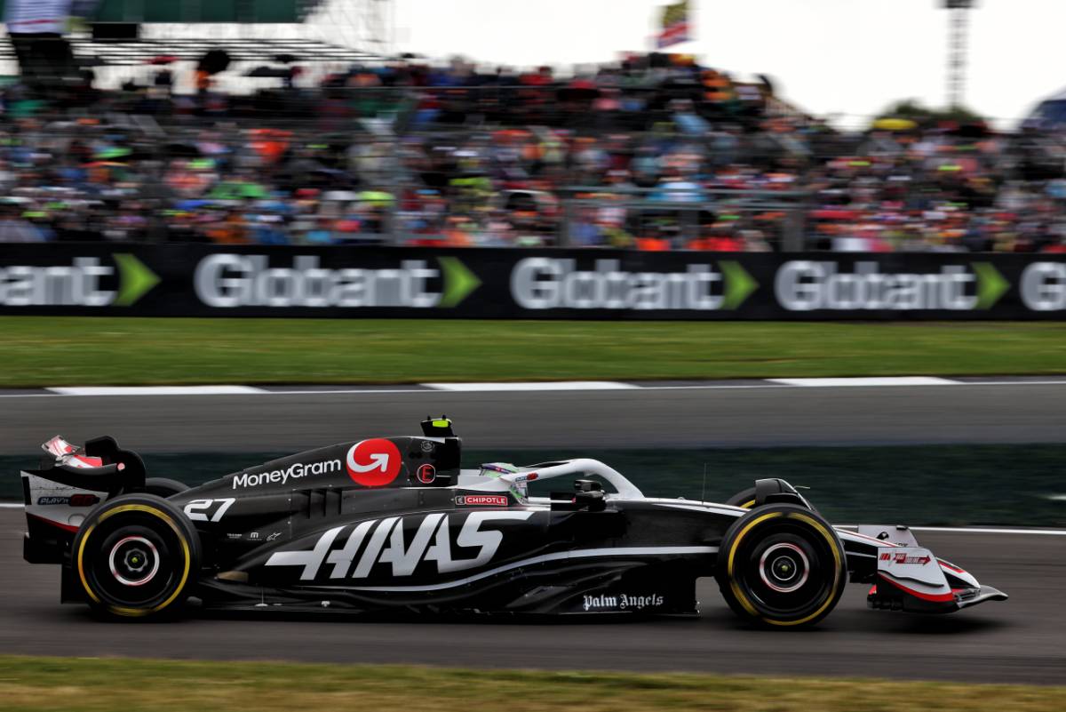 Nico Hulkenberg (GER) Haas VF-24. 07.07.2024. Formula 1 World Championship, Rd 12, British Grand Prix, Silverstone, England, Race Day. - www.xpbimages.com, EMail: requests@xpbimages.com © Copyright: Coates / XPB Images