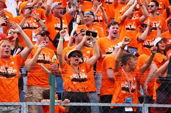 Circuit atmosphere - Max Verstappen (NLD) Red Bull Racing fans in the grandstand.
21.07.2024. Formula 1 World Championship, Rd 13, Hungarian Grand Prix, Budapest, Hungary, Race Day.
- www.xpbimages.com, EMail: requests@xpbimages.com © Copyright: Coates / XPB Images