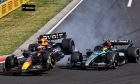 Lewis Hamilton (GBR) Mercedes AMG F1 W15 and Lewis Hamilton (GBR) Mercedes AMG F1 W15 collide. 21.07.2024. Formula 1 World Championship, Rd 13, Hungarian Grand Prix, Budapest, Hungary, Race Day. - www.xpbimages.com, EMail: requests@xpbimages.com © Copyright: Charniaux / XPB Images