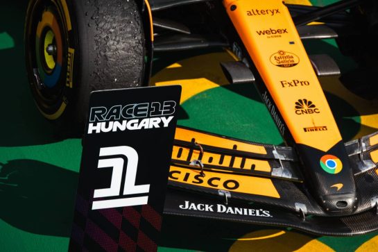 Race winner Oscar Piastri (AUS) McLaren MCL38 in parc ferme.
21.07.2024. Formula 1 World Championship, Rd 13, Hungarian Grand Prix, Budapest, Hungary, Race Day.
- www.xpbimages.com, EMail: requests@xpbimages.com © Copyright: Bearne / XPB Images