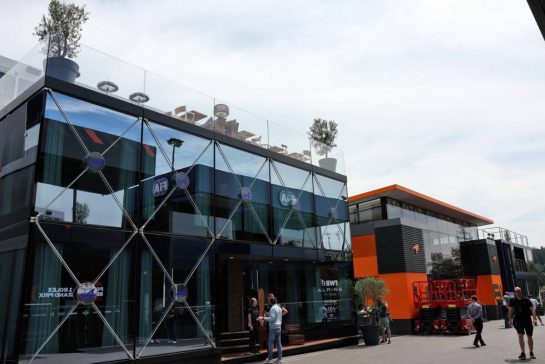 Alpine F1 Team motorhome in the paddock.
25.07.2024. Formula 1 World Championship, Rd 14, Belgian Grand Prix, Spa Francorchamps, Belgium, Preparation Day.
- www.xpbimages.com, EMail: requests@xpbimages.com © Copyright: Rew / XPB Images