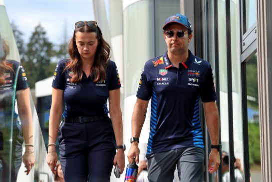Sergio Perez (MEX) Red Bull Racing.
25.07.2024. Formula 1 World Championship, Rd 14, Belgian Grand Prix, Spa Francorchamps, Belgium, Preparation Day.
- www.xpbimages.com, EMail: requests@xpbimages.com © Copyright: Rew / XPB Images