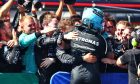 Race winner George Russell (GBR) Mercedes AMG F1 celebrates in parc ferme with the team. 28.07.2024. Formula 1 World Championship, Rd 14, Belgian Grand Prix, Spa Francorchamps, Belgium, Race Day. - www.xpbimages.com, EMail: requests@xpbimages.com © Copyright: Charniaux / XPB Images