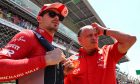 (L to R): Charles Leclerc (MON) Ferrari with Frederic Vasseur (FRA) Ferrari Team Principal on the grid. 23.06.2024. Formula 1 World Championship, Rd 10, Spanish Grand Prix, Barcelona, Spain, Race Day. - www.xpbimages.com, EMail: requests@xpbimages.com © Copyright: Coates / XPB Images