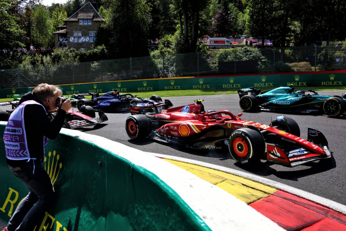 Carlos Sainz Jr (ESP) Ferrari SF-24 at the start of the race.
28.07.2024. Formula 1 World Championship, Rd 14, Belgian Grand Prix, Spa Francorchamps, Belgium, Race Day.
- www.xpbimages.com, EMail: requests@xpbimages.com © Copyright: Charniaux / XPB Images