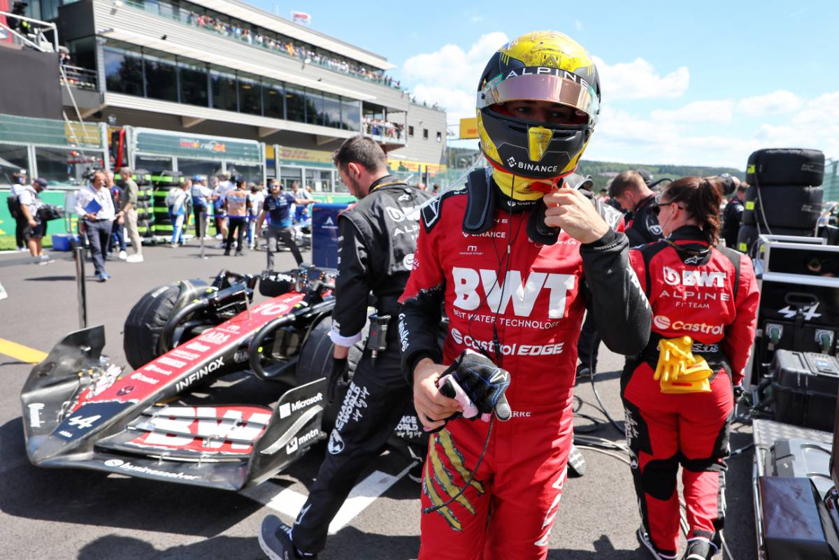 Pierre Gasly (FRA) Alpine F1 Team A524 on the grid. 28.07.2024. Formula 1 World Championship, Rd 14, Belgian Grand Prix, Spa-Francorchamps, Belgium, Race Day. - www.xpbimages.com, Email: requests@xpbimages.com © Copyright: Moy / XPB Images