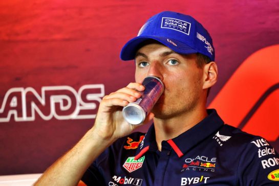 Max Verstappen (NLD) Red Bull Racing in the FIA Press Conference.
22.08.2024. Formula 1 World Championship, Rd 15, Dutch Grand Prix, Zandvoort, Netherlands, Preparation Day.
- www.xpbimages.com, EMail: requests@xpbimages.com © Copyright: Charniaux / XPB Images