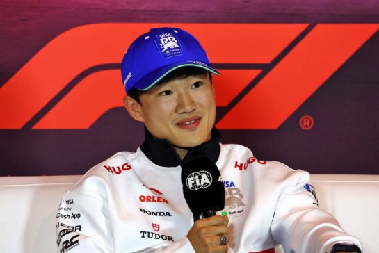 Yuki Tsunoda (JPN) RB in the FIA Press Conference.
22.08.2024. Formula 1 World Championship, Rd 15, Dutch Grand Prix, Zandvoort, Netherlands, Preparation Day.
- www.xpbimages.com, EMail: requests@xpbimages.com © Copyright: Moy / XPB Images