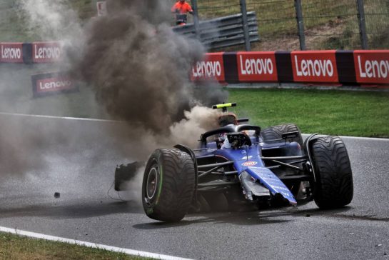 Logan Sargeant (USA) Williams Racing FW46 crashed in the third practice session.
24.08.2024. Formula 1 World Championship, Rd 15, Dutch Grand Prix, Zandvoort, Netherlands, Qualifying Day.
- www.xpbimages.com, EMail: requests@xpbimages.com © Copyright: XPB Images
