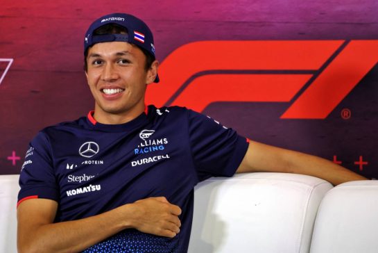 Alexander Albon (THA) Williams Racing in the FIA Press Conference.
29.08.2024. Formula 1 World Championship, Rd 16, Italian Grand Prix, Monza, Italy, Preparation Day.
- www.xpbimages.com, EMail: requests@xpbimages.com © Copyright: Bearne / XPB Images