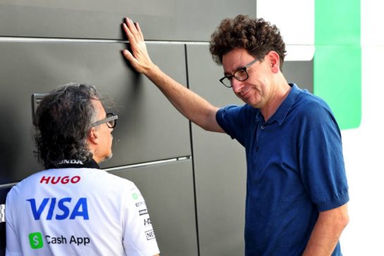 (L to R): Laurent Mekies (FRA) RB Technical Director with Mattia Binotto (ITA) Sauber Motorsport Chief Operating and Chief Technical Officer.
30.08.2024. Formula 1 World Championship, Rd 16, Italian Grand Prix, Monza, Italy, Practice Day.
- www.xpbimages.com, EMail: requests@xpbimages.com © Copyright: Bearne / XPB Images