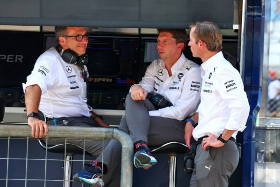 (L to R): Sven Smeets (GER) Williams Racing Sporting Director with James Vowles (GBR) Williams Racing Team Principal and James Matthews (GBR) Eden Rock Group CEO - Williams Racing Board Member.
30.08.2024. Formula 1 World Championship, Rd 16, Italian Grand Prix, Monza, Italy, Practice Day.
- www.xpbimages.com, EMail: requests@xpbimages.com © Copyright: Coates / XPB Images