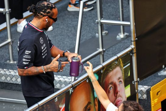 Lewis Hamilton (GBR) Mercedes AMG F1 on the drivers' parade.
01.09.2024. Formula 1 World Championship, Rd 16, Italian Grand Prix, Monza, Italy, Race Day.
- www.xpbimages.com, EMail: requests@xpbimages.com © Copyright: Batchelor / XPB Images