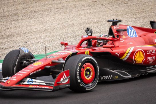 Race winner Charles Leclerc (MON) Ferrari SF-24 celebrates at the end of the race.
01.09.2024. Formula 1 World Championship, Rd 16, Italian Grand Prix, Monza, Italy, Race Day.
- www.xpbimages.com, EMail: requests@xpbimages.com © Copyright: Bearne / XPB Images