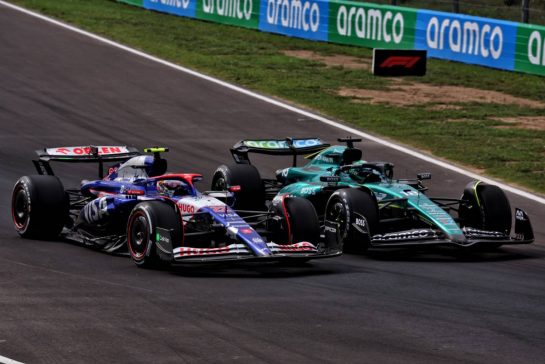 Yuki Tsunoda (JPN) RB VCARB 01 and Lance Stroll (CDN) Aston Martin F1 Team AMR24 battle for position.
01.09.2024. Formula 1 World Championship, Rd 16, Italian Grand Prix, Monza, Italy, Race Day.
- www.xpbimages.com, EMail: requests@xpbimages.com © Copyright: Coates / XPB Images