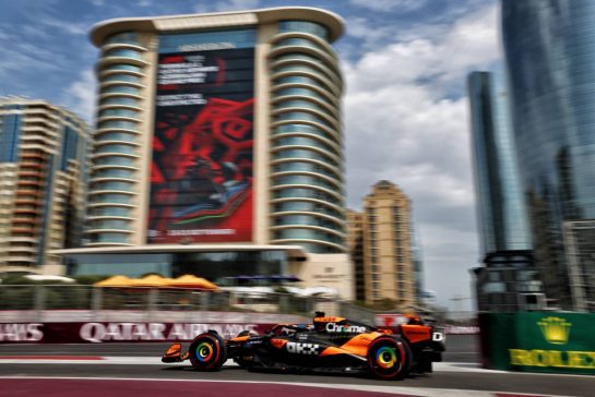 Oscar Piastri (AUS) McLaren MCL38.
13.09.2024. Formula 1 World Championship, Rd 17, Azerbaijan Grand Prix, Baku Street Circuit, Azerbaijan, Practice Day.
- www.xpbimages.com, EMail: requests@xpbimages.com © Copyright: Coates / XPB Images