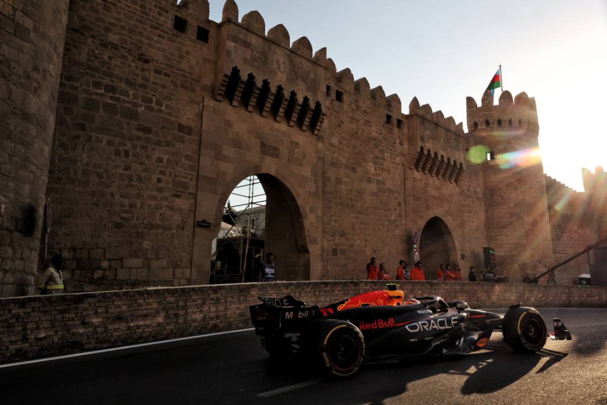 Sergio Perez (MEX) Red Bull Racing RB20. 13.09.2024. Formula 1 World Championship, Rd 17, Azerbaijan Grand Prix, Baku Street Circuit, Azerbaijan, Practice Day. - www.xpbimages.com, EMail: requests@xpbimages.com © Copyright: Bearne / XPB Images