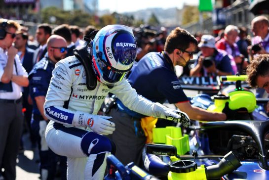 Franco Colapinto (ARG) Williams Racing FW46 on the grid.
15.09.2024. Formula 1 World Championship, Rd 17, Azerbaijan Grand Prix, Baku Street Circuit, Azerbaijan, Race Day.
- www.xpbimages.com, EMail: requests@xpbimages.com © Copyright: Charniaux / XPB Images