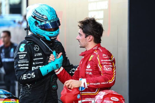Charles Leclerc (FRA), Scuderia Ferrari George Russell (GBR), Mercedes AMG F1
15.09.2024. Formula 1 World Championship, Rd 17, Azerbaijan Grand Prix, Baku Street Circuit, Azerbaijan, Race Day.
- www.xpbimages.com, EMail: requests@xpbimages.com © Copyright: Charniaux / XPB Images