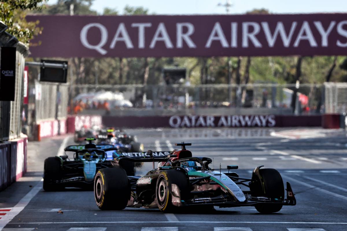 George Russell (GBR) Mercedes AMG F1 W15. 15.09.2024. Formula 1 World Championship, Rd 17, Azerbaijan Grand Prix, Baku Street Circuit, Azerbaijan, Race Day. - www.xpbimages.com, EMail: requests@xpbimages.com © Copyright: Coates / XPB Images