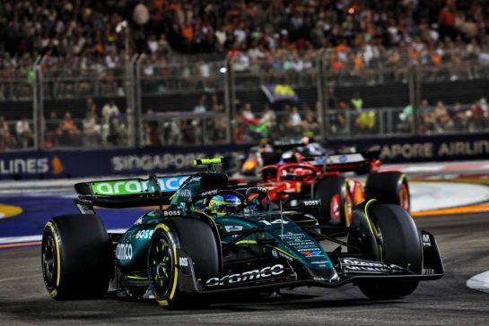 Fernando Alonso (ESP) Aston Martin F1 Team AMR24.
22.09.2024. Formula 1 World Championship, Rd 18, Singapore Grand Prix, Marina Bay Street Circuit, Singapore, Race Day.
- www.xpbimages.com, EMail: requests@xpbimages.com © Copyright: Batchelor / XPB Images