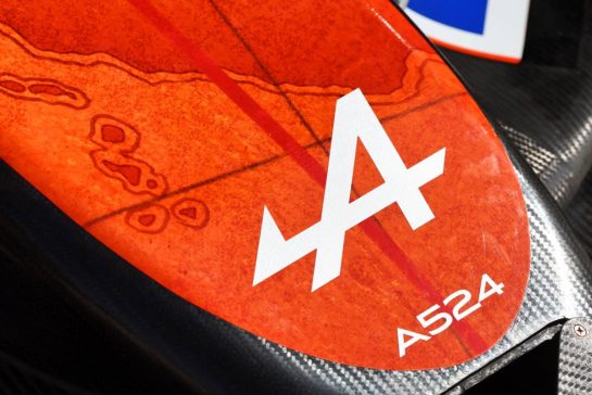 Alpine F1 Team A524 nosecone.
17.10.2024. Formula 1 World Championship, Rd 19, United States Grand Prix, Austin, Texas, USA, Preparation Day.
- www.xpbimages.com, EMail: requests@xpbimages.com © Copyright: Moy / XPB Images