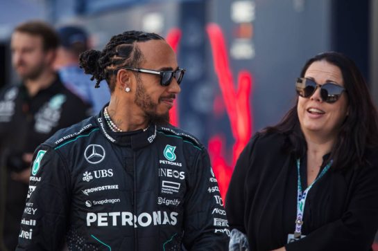 Lewis Hamilton (GBR) Mercedes AMG F1.
17.10.2024. Formula 1 World Championship, Rd 19, United States Grand Prix, Austin, Texas, USA, Preparation Day.
- www.xpbimages.com, EMail: requests@xpbimages.com © Copyright: Bearne / XPB Images
