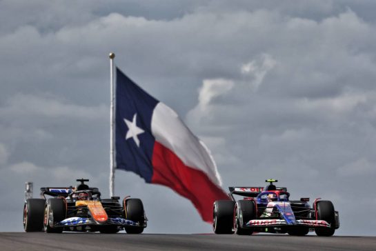 Esteban Ocon (FRA) Alpine F1 Team A524 and Yuki Tsunoda (JPN) RB VCARB 01.
18.10.2024. Formula 1 World Championship, Rd 19, United States Grand Prix, Austin, Texas, USA, Sprint Qualifying Day
- www.xpbimages.com, EMail: requests@xpbimages.com © Copyright: Moy / XPB Images