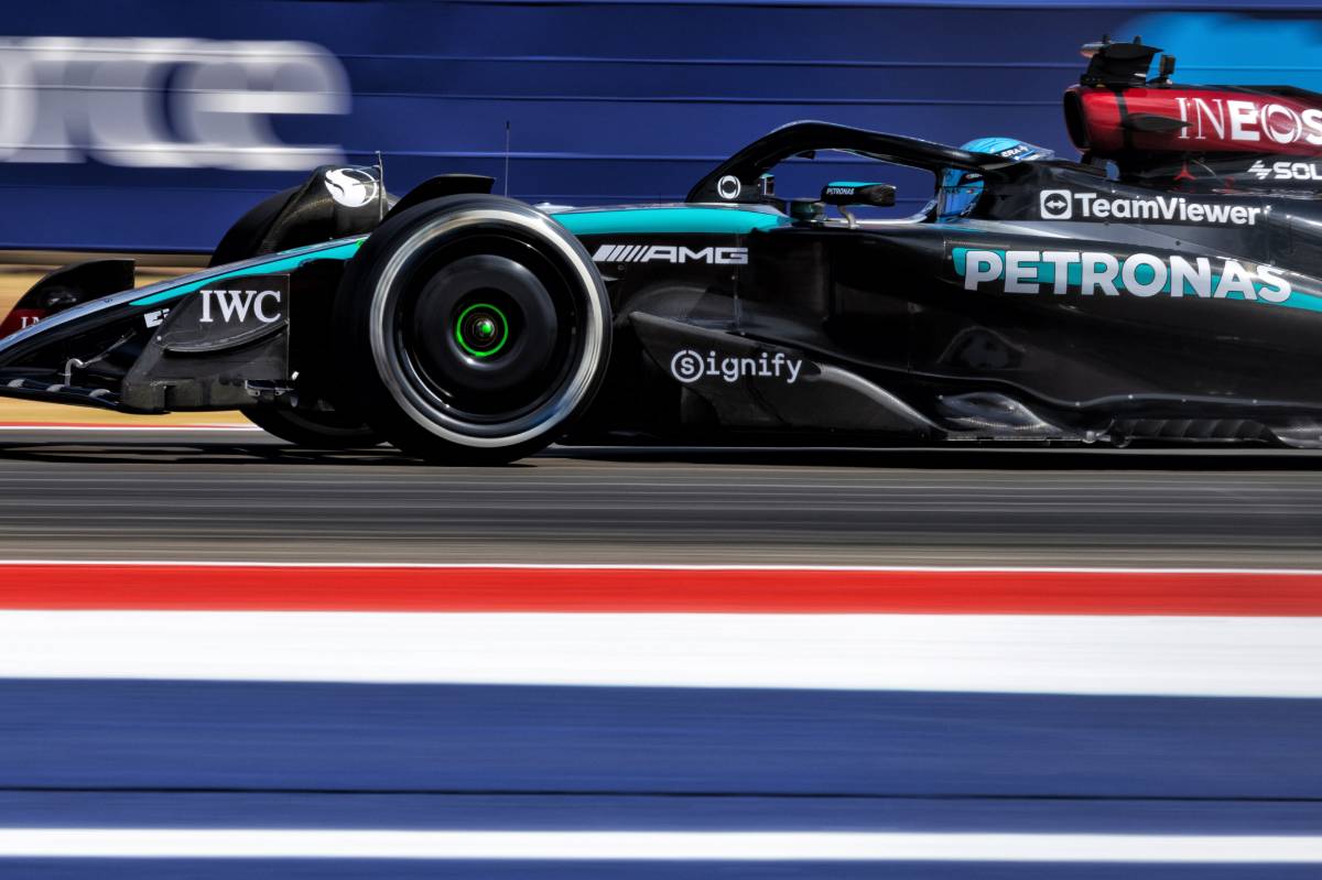 George Russell (GBR) Mercedes AMG F1 W15. 18.10.2024. Formula 1 World Championship, Rd 19, United States Grand Prix, Austin, Texas, USA, Sprint Qualifying Day - www.xpbimages.com, EMail: requests@xpbimages.com © Copyright: Rew / XPB Images