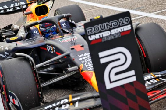 Second placed Max Verstappen (NLD) Red Bull Racing RB20 in qualifying parc ferme.
19.10.2024. Formula 1 World Championship, Rd 19, United States Grand Prix, Austin, Texas, USA, Sprint and Qualifying Day.
- www.xpbimages.com, EMail: requests@xpbimages.com © Copyright: Batchelor / XPB Images
