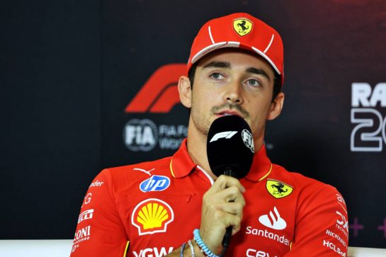 Charles Leclerc (MON) Ferrari in the FIA Press Conference.
24.10.2024. Formula 1 World Championship, Rd 20, Mexican Grand Prix, Mexico City, Mexico, Preparation Day.
- www.xpbimages.com, EMail: requests@xpbimages.com © Copyright: Bearne / XPB Images
