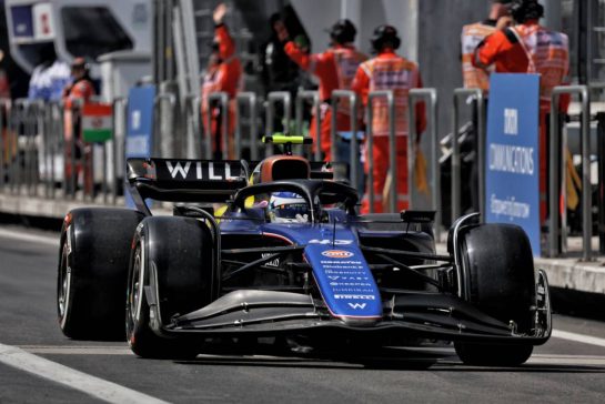 Franco Colapinto (ARG) Williams Racing FW46 leaves the pits.
25.10.2024. Formula 1 World Championship, Rd 20, Mexican Grand Prix, Mexico City, Mexico, Practice Day.
- www.xpbimages.com, EMail: requests@xpbimages.com © Copyright: Bearne / XPB Images
